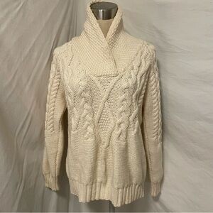Inis Crafts Wool Cable-Knit Sweater (M)